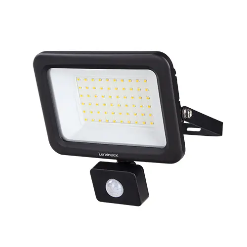 Melbury Floodlight 50W 4000K IP65 Black PIR