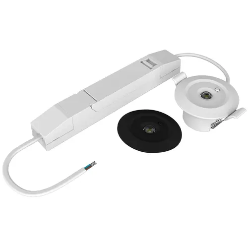 Woodhead Emergency Downlight Open Area 1W 6500K White/Black E-SEL3 Emergency