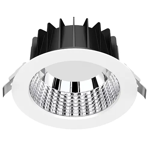 Eyebrook Dome Downlight 6" 16W 3CCT IP54 White Semi-Specular 80D
