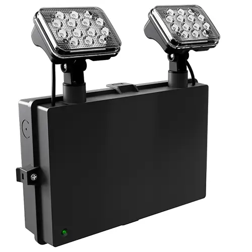 Draycote Emergency Twin Spot 2.5W 6500K IP65 Black E-SEL3 Emergency