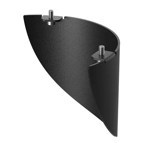 Leighton Bollard Rear Visor Black