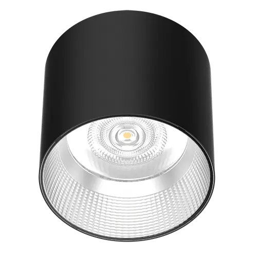 Eyebrook Surface Downlight 4" 15W 4000K IP54 Black Semi-Specular 60D