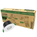Avon Fire Rated Downlight 4W/6W 4CCT IP65 White RAL 9016 60D 8 Pack