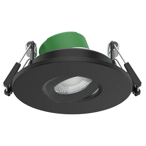 [430861] Avon Pro Fire Rated 360° Gimbal Downlight 4W/6W 4CCT IP54 Black 60D