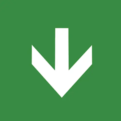 [430944] Fontburn Exit Sign DOWN Legends (Pair) 