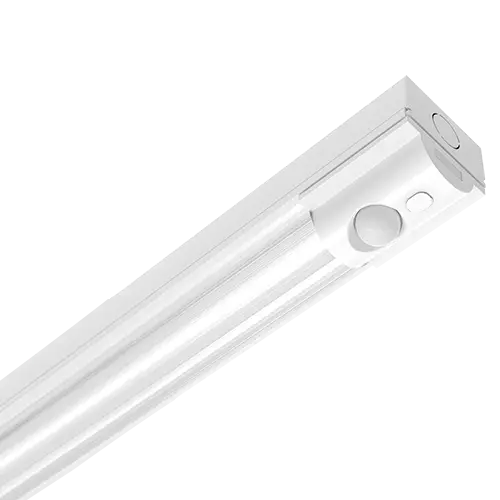 [430398-PIR] Sutton Plus Batten 6ft Twin 60W 2CCT 4K/6K White Integral PIR