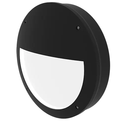 [431130-DD] Hollingworth Diecast Eyelid Bulkhead 12W/16W/18W 3CCT IP65 Black Plug & Play Photocell