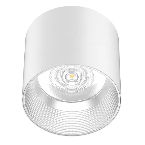 [430227-WH] Eyebrook Surface Downlight 4" 15W 4000K IP54 White Semi-Specular 60D