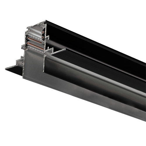 [460502-BL] Belvide 240V Recessed 3 Circuit Track - Surface Mount/Pendant Mount 1M Black